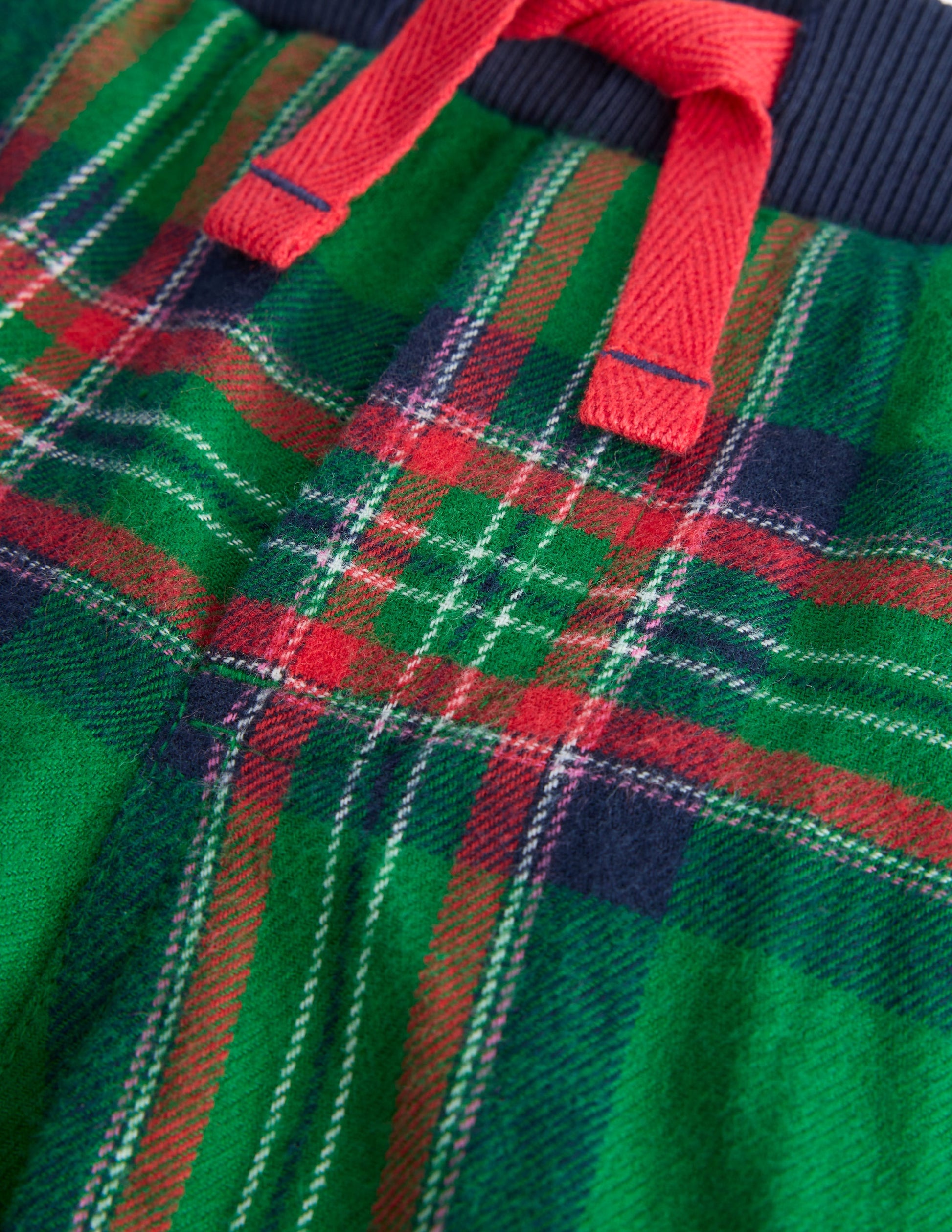 Cosy Lined Trousers-Green Check-3