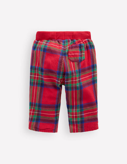 Cosy Lined Trousers-Red Check-2