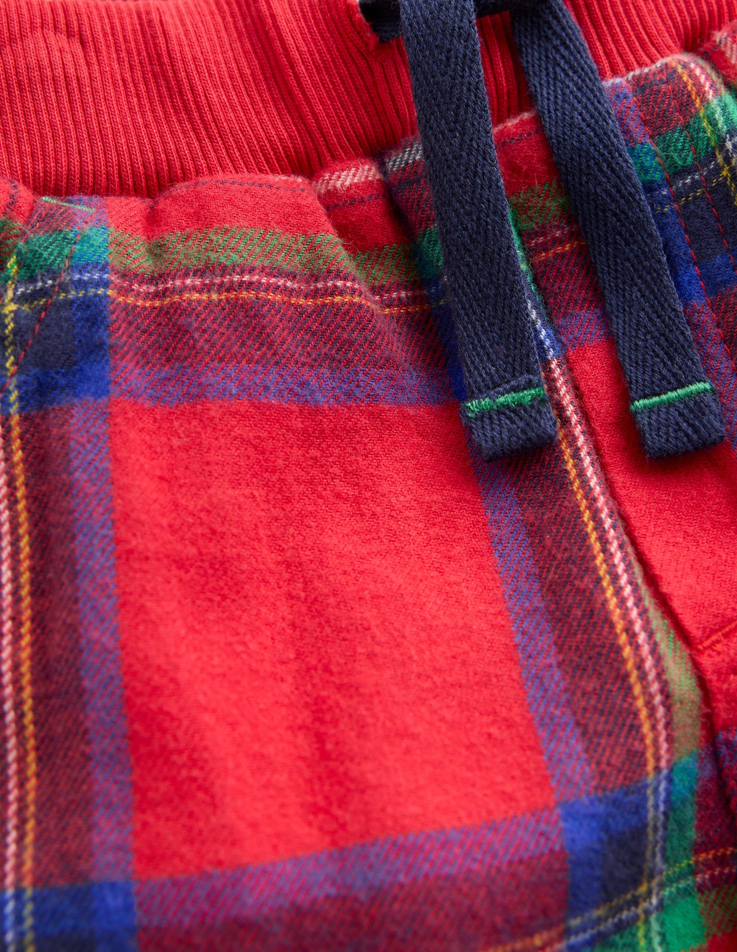 Cosy Lined Trousers-Red Check