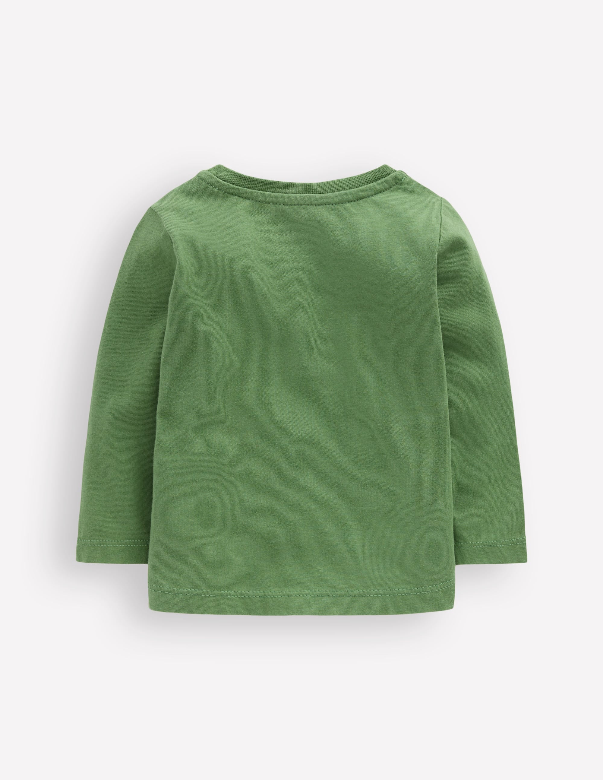 Long Sleeve Appliqué T-shirt-Green Lift The Flap Transport - Image 2
