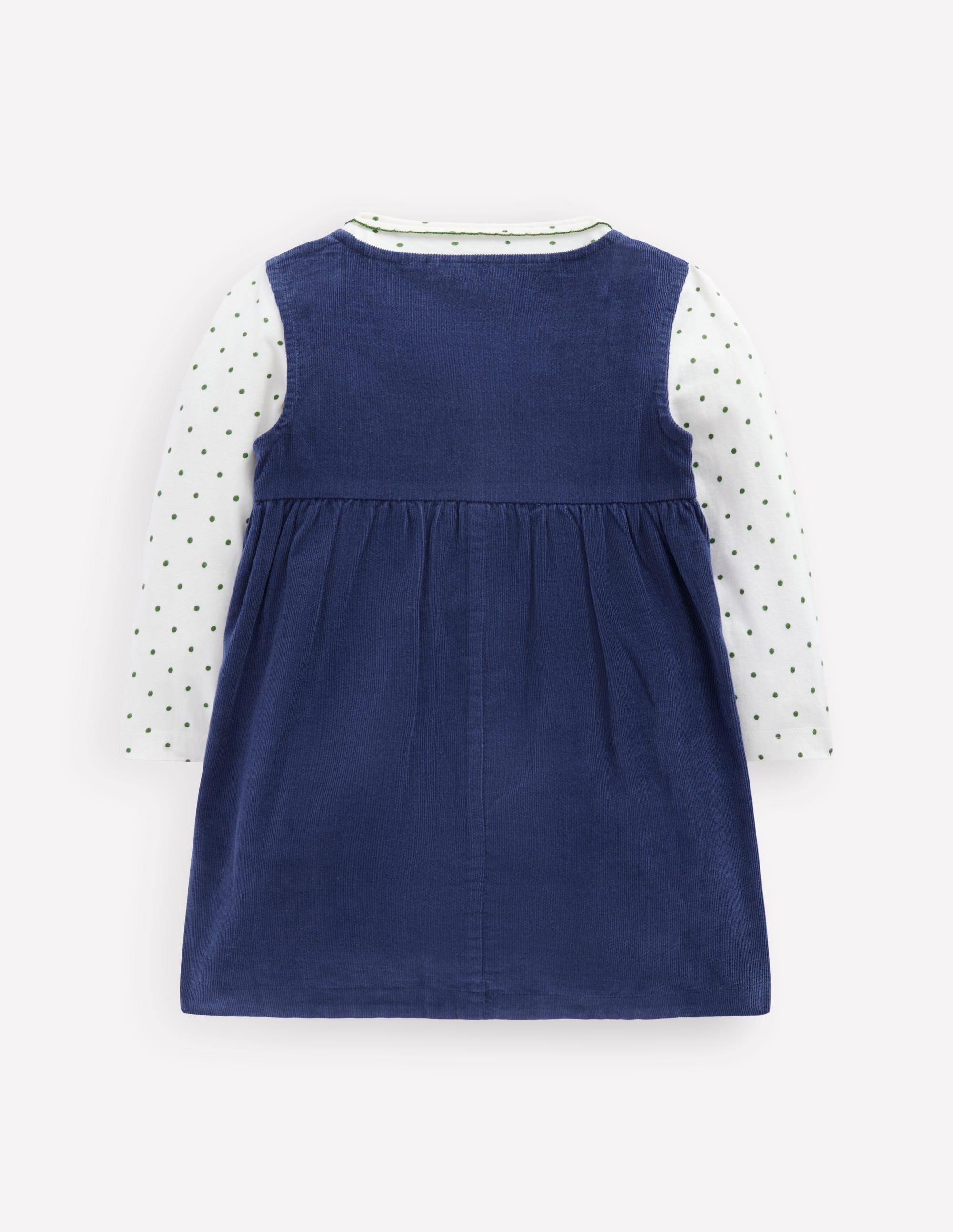 Woven Pinny Dress Set-College Navy Cherries | Boden UK