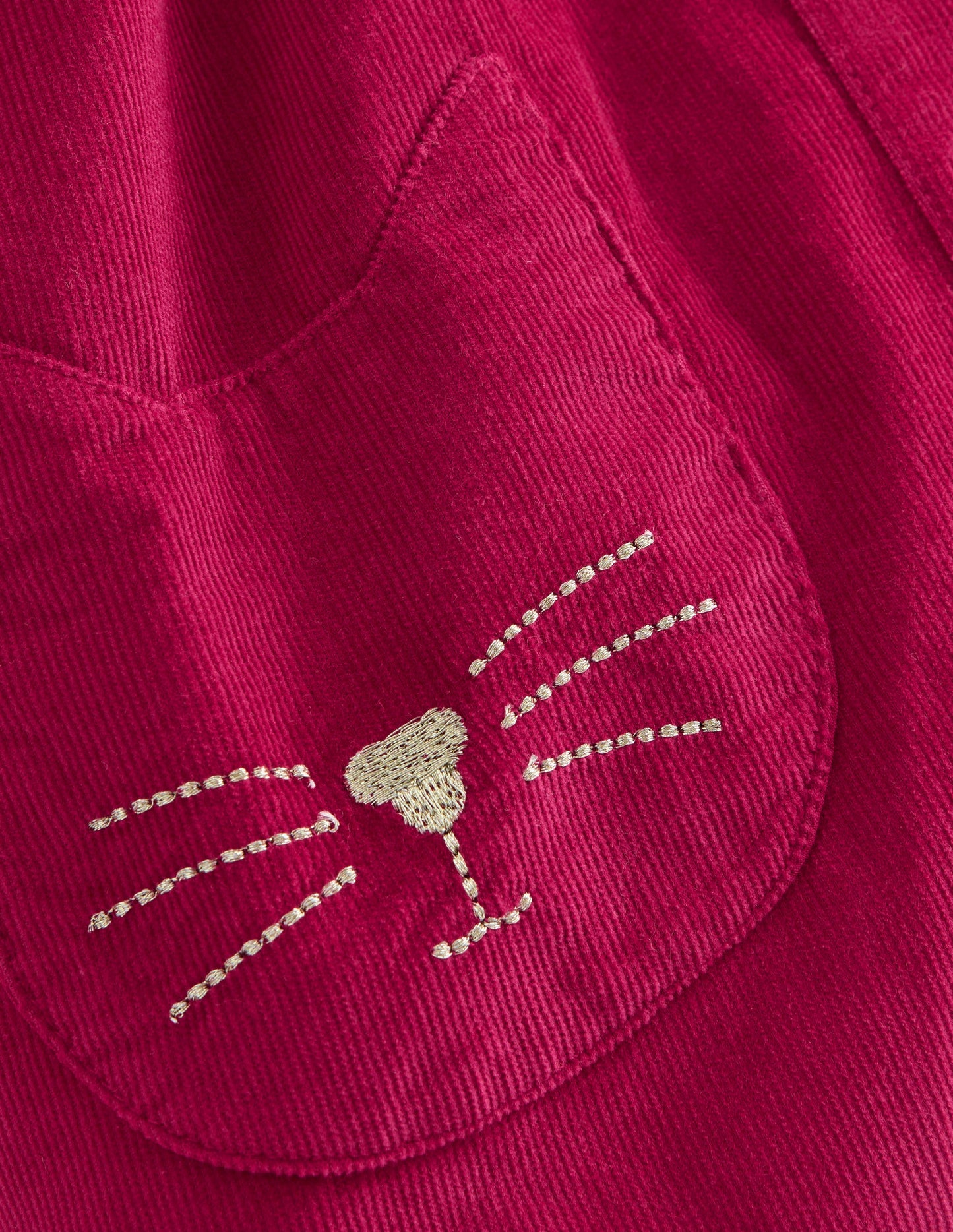 Woven Pinny Dress Set-Bright Cherry Kittens