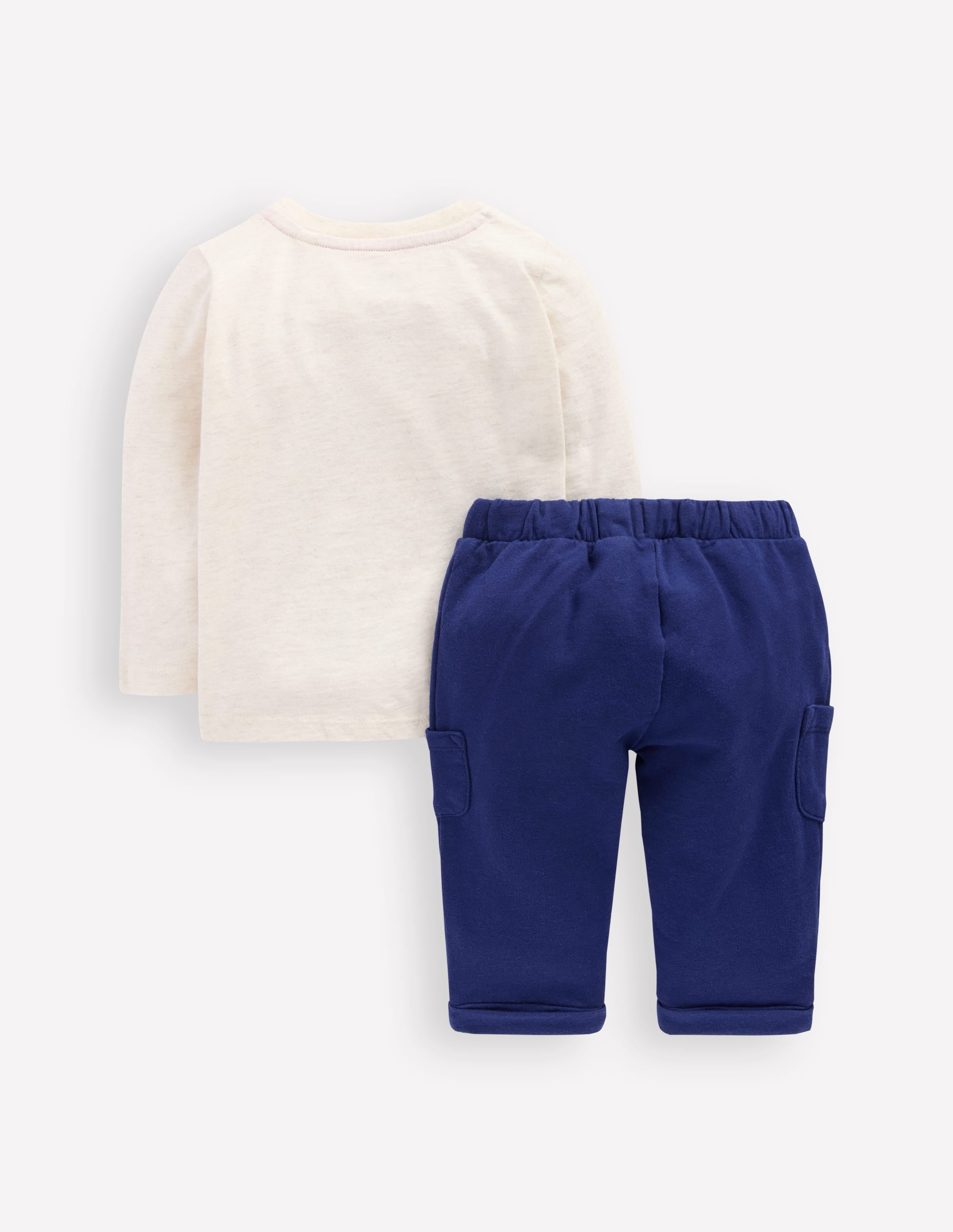 Appliqué Jersey Play Set-Oatmeal Marl Train - Image 2