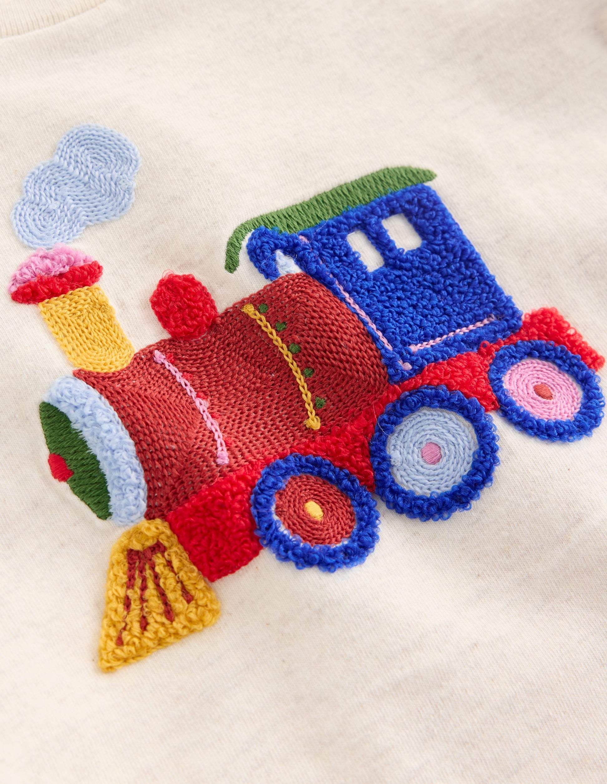 Appliqué Jersey Play Set-Oatmeal Marl Train-3