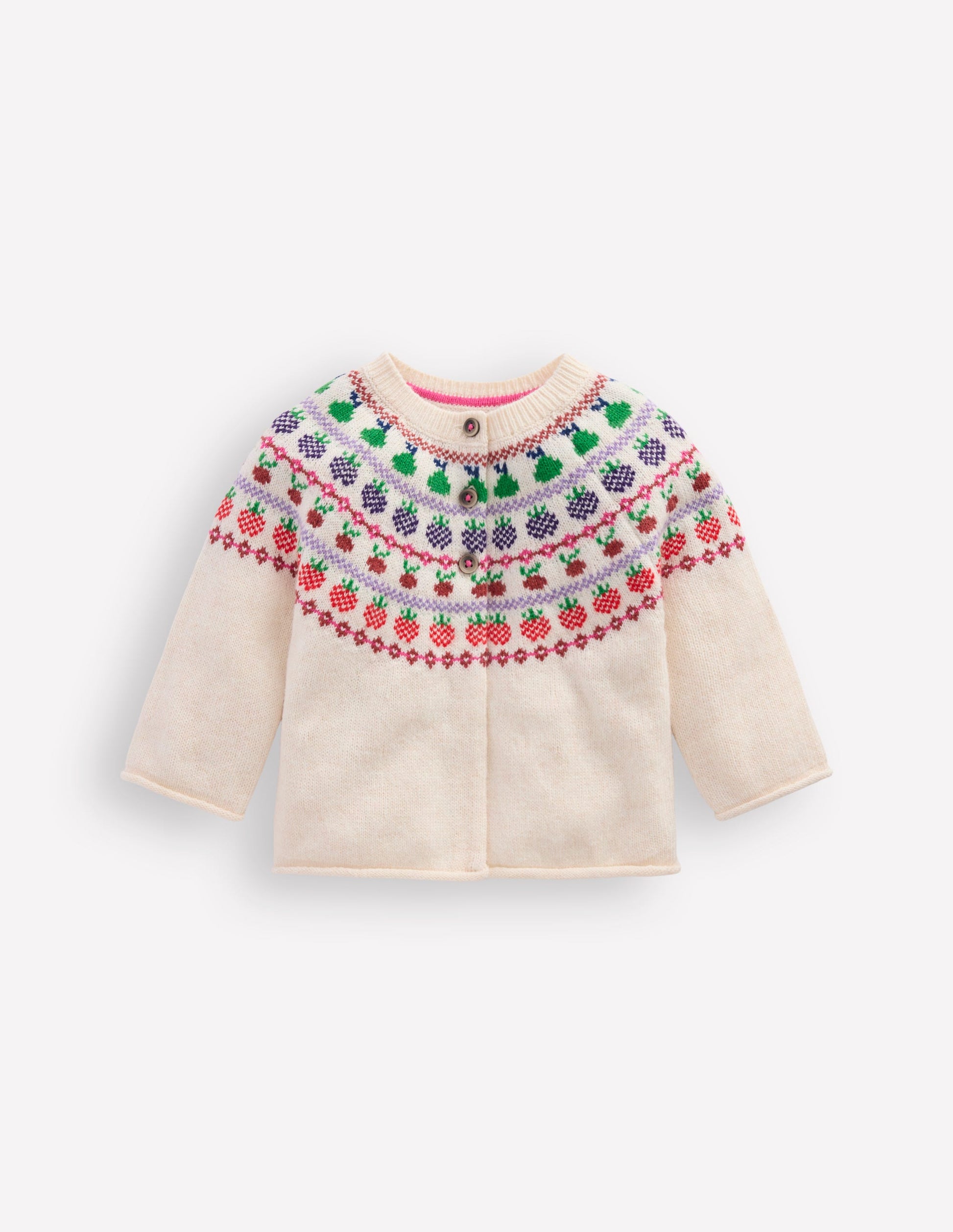 Fair Isle Cardigan-Multi Fruit-1