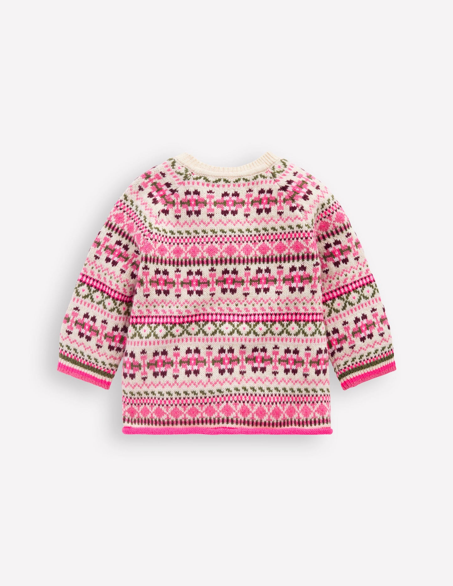 Edie Fair Isle Cardigan-Oatmeal Heritage Fair Isle