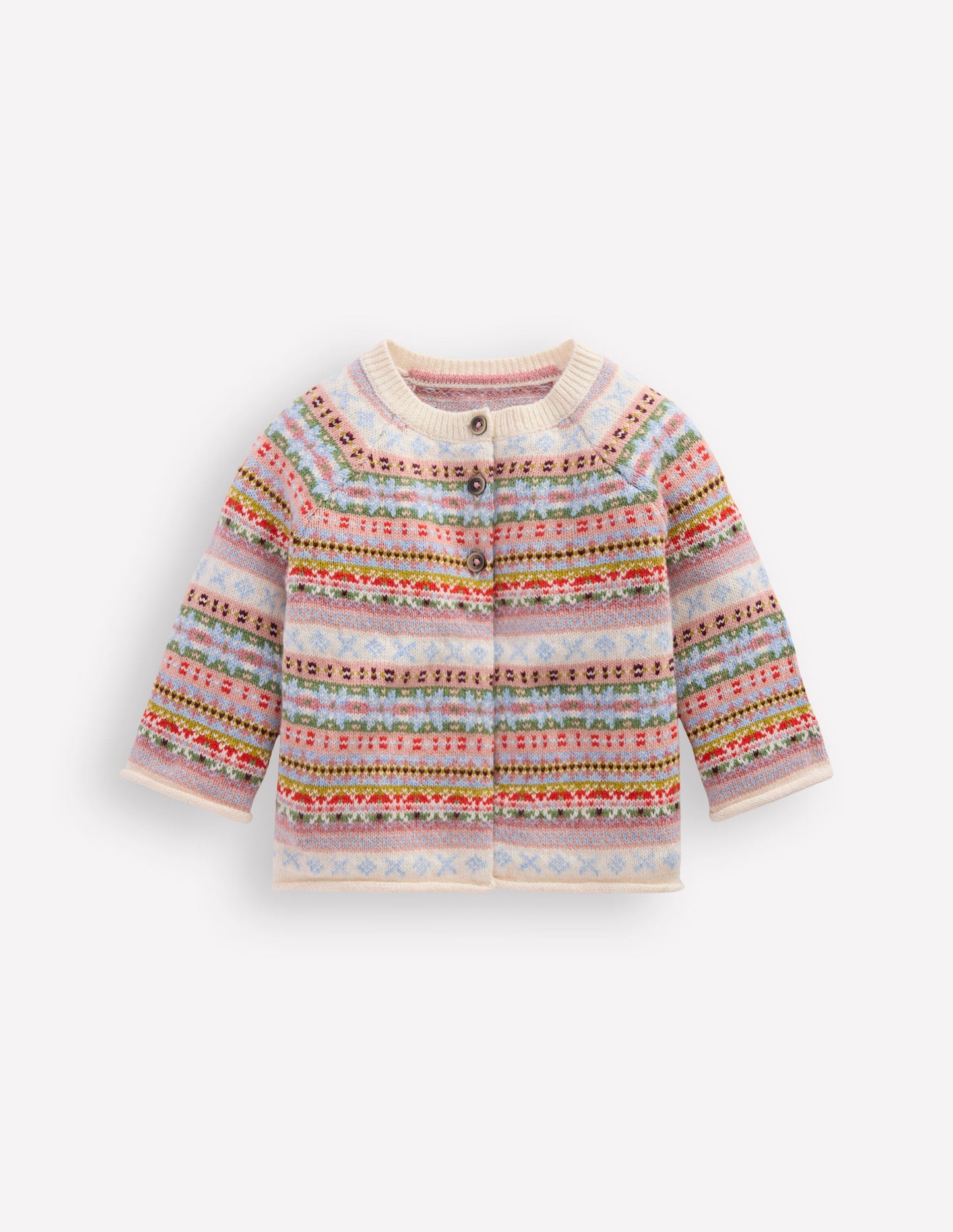 Fair Isle Cardigan-Soft Multi