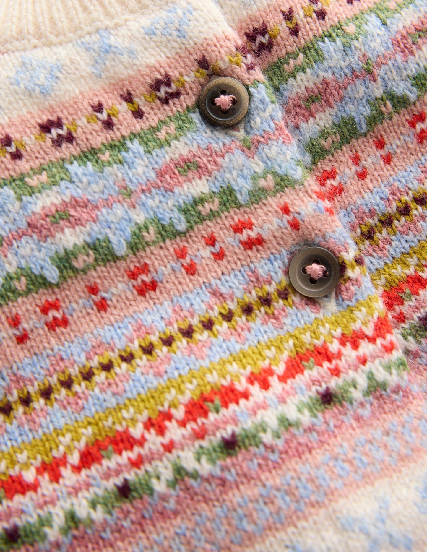 Fair Isle Cardigan-Soft Multi