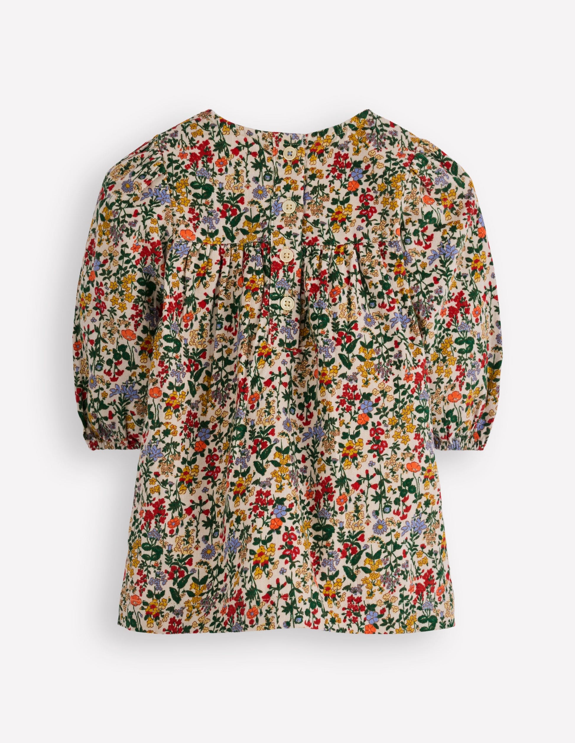 Yoke Detail Woven Dress-Small Flower Meadow-2