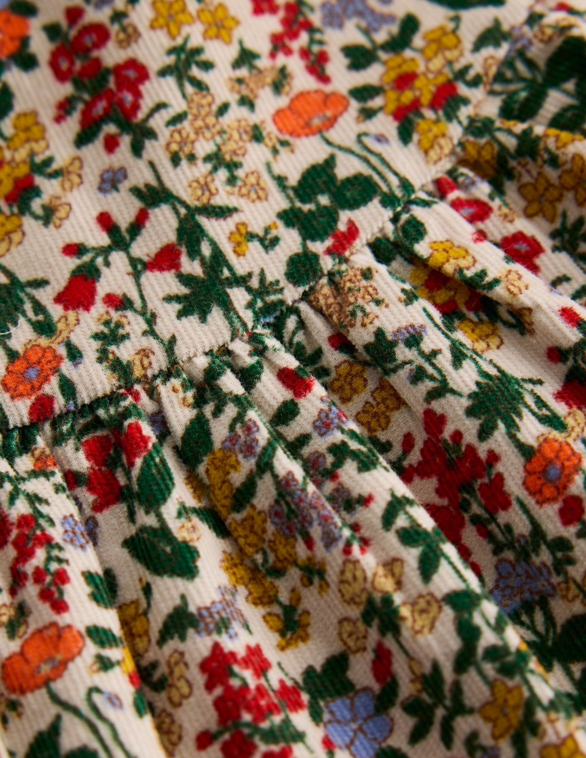 Yoke Detail Woven Dress-Small Flower Meadow-3
