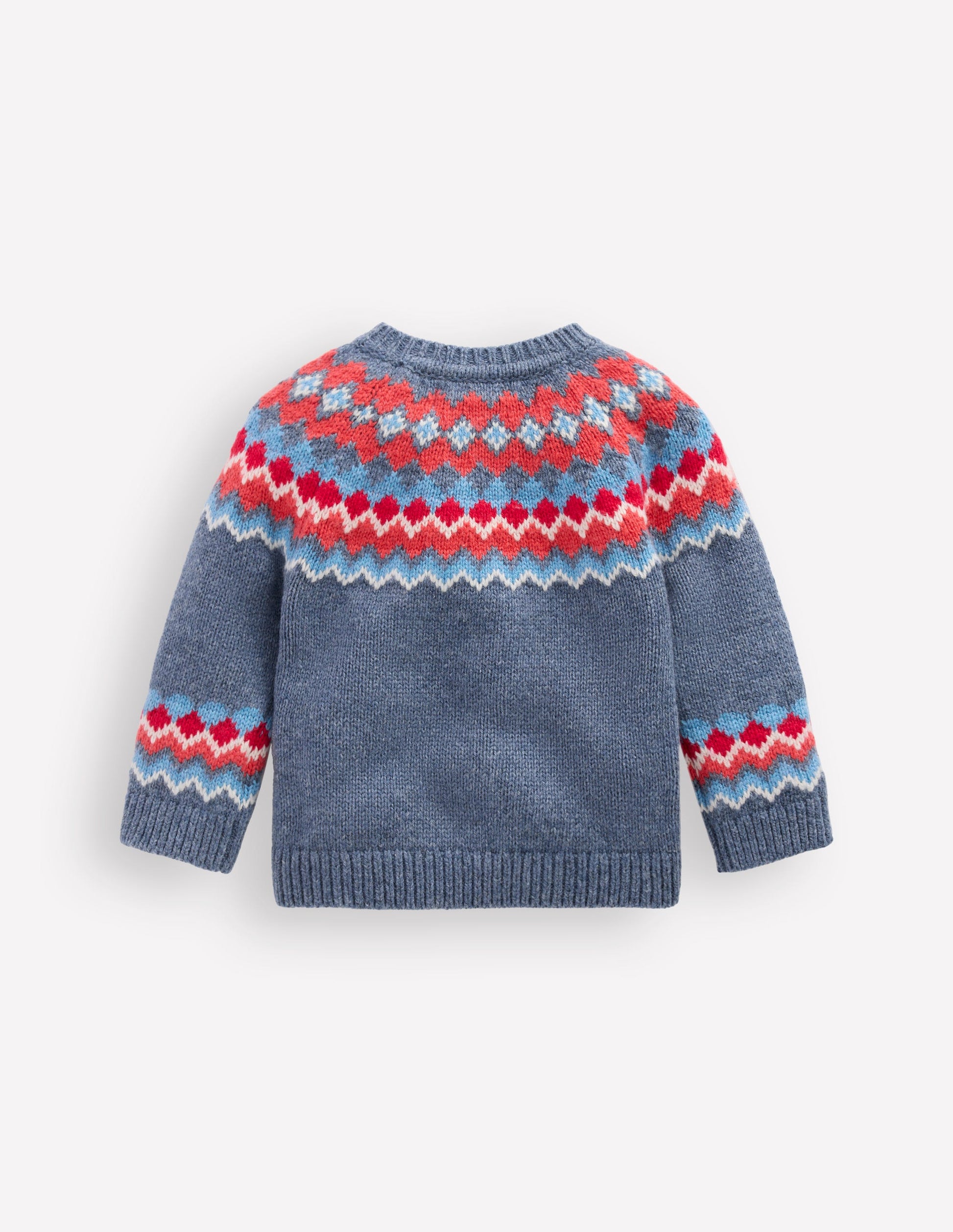 Fair Isle Button Jumper-Blue Classic Fair Isle-2