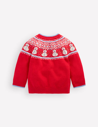 Fair isle Jumper-Red Snowman-2