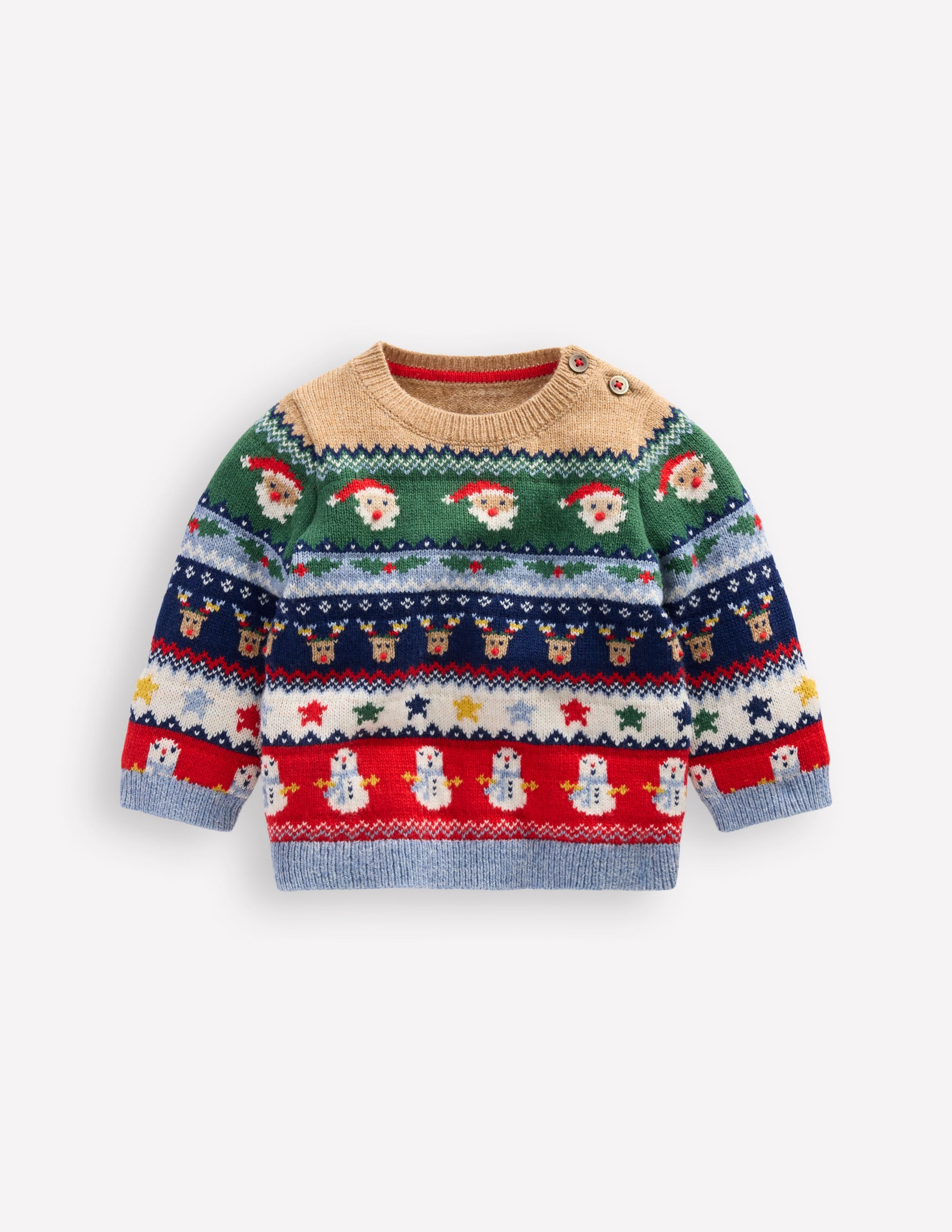 Fair isle Jumper-Multi Festive Fair Isle - Image 1