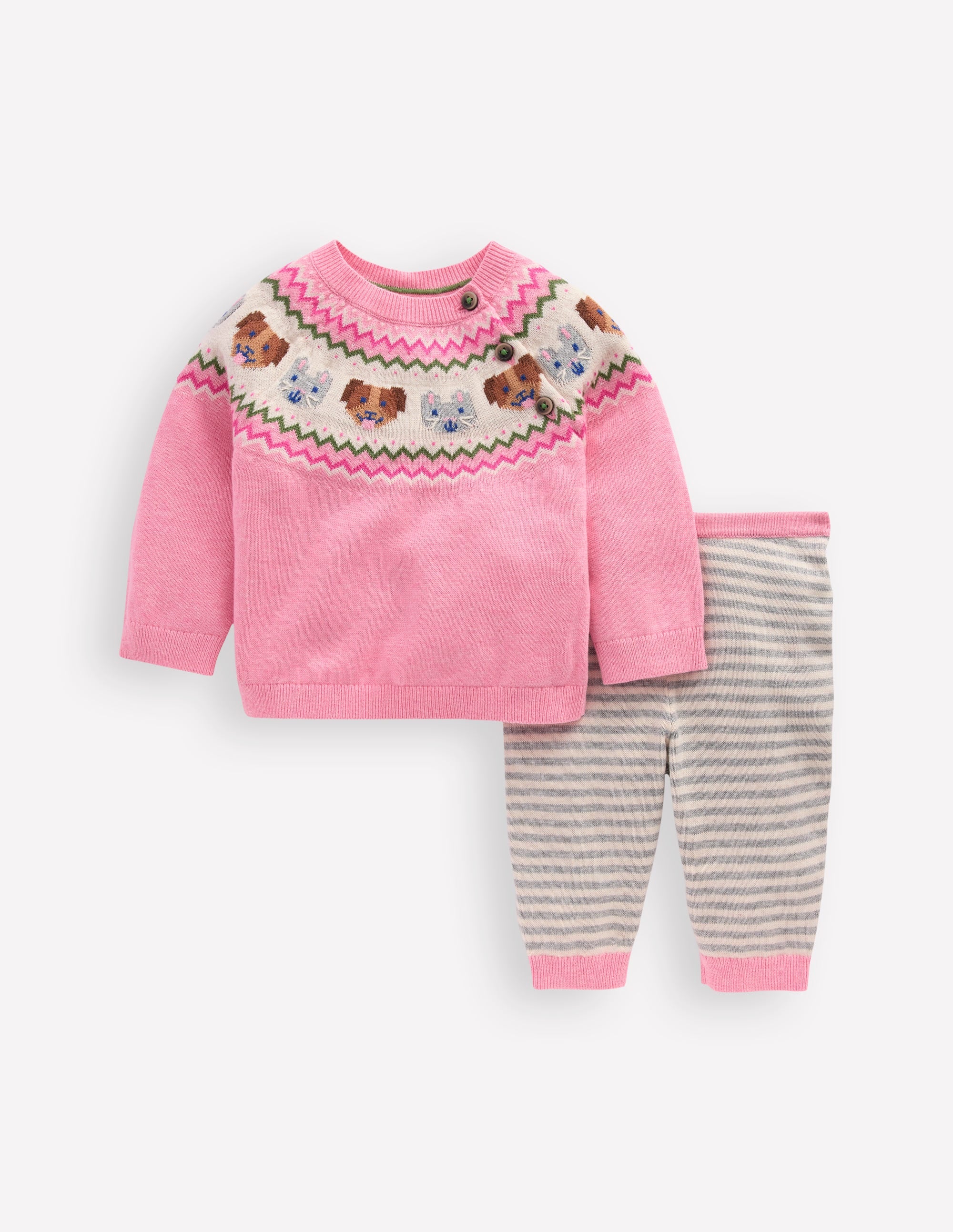 Fun Knitted Play Set-Vintage Pink Pets - Image 1