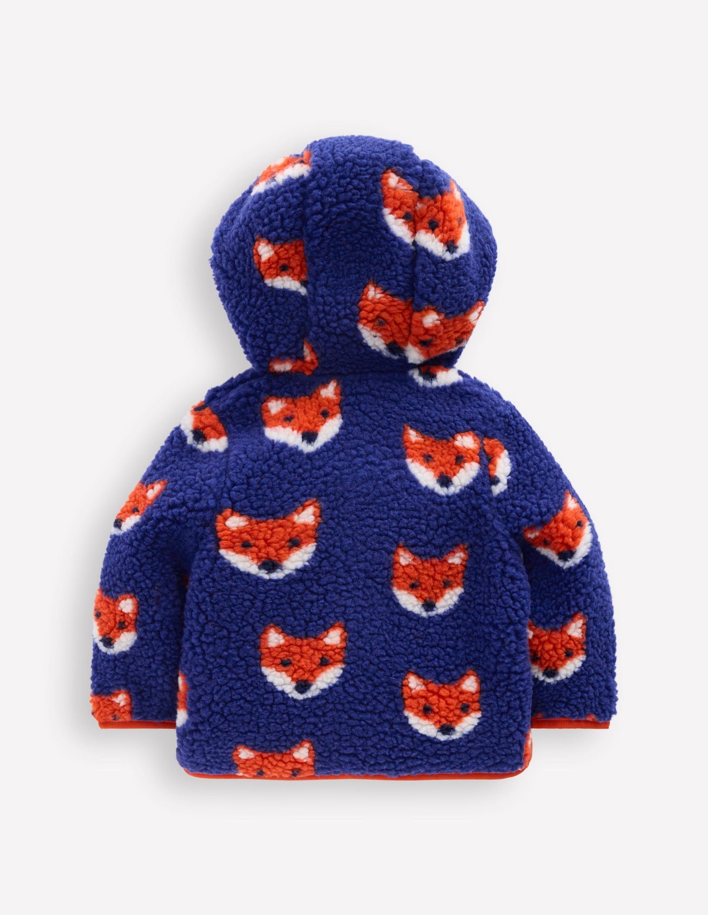 Boys Novelty Cosy Borg Jacket-Blue Foxes