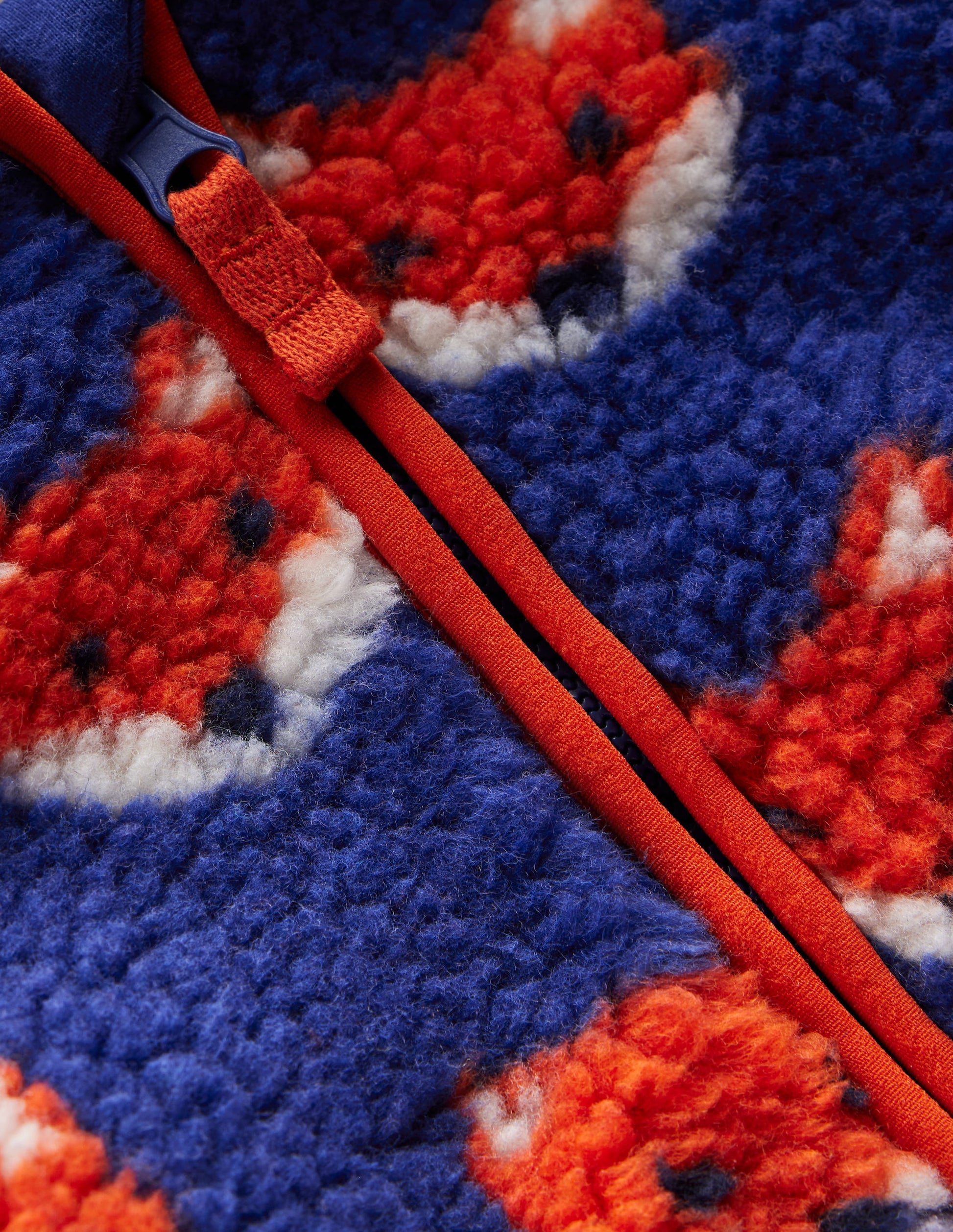 Boys Novelty Cosy Borg Jacket-Blue Foxes-3