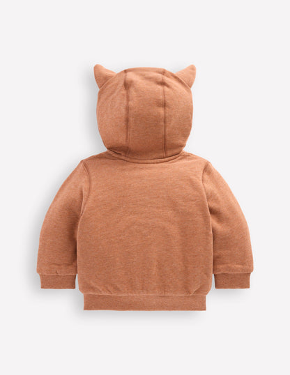 Shaggy Lined Novelty Hoodie-Brown Dog-2