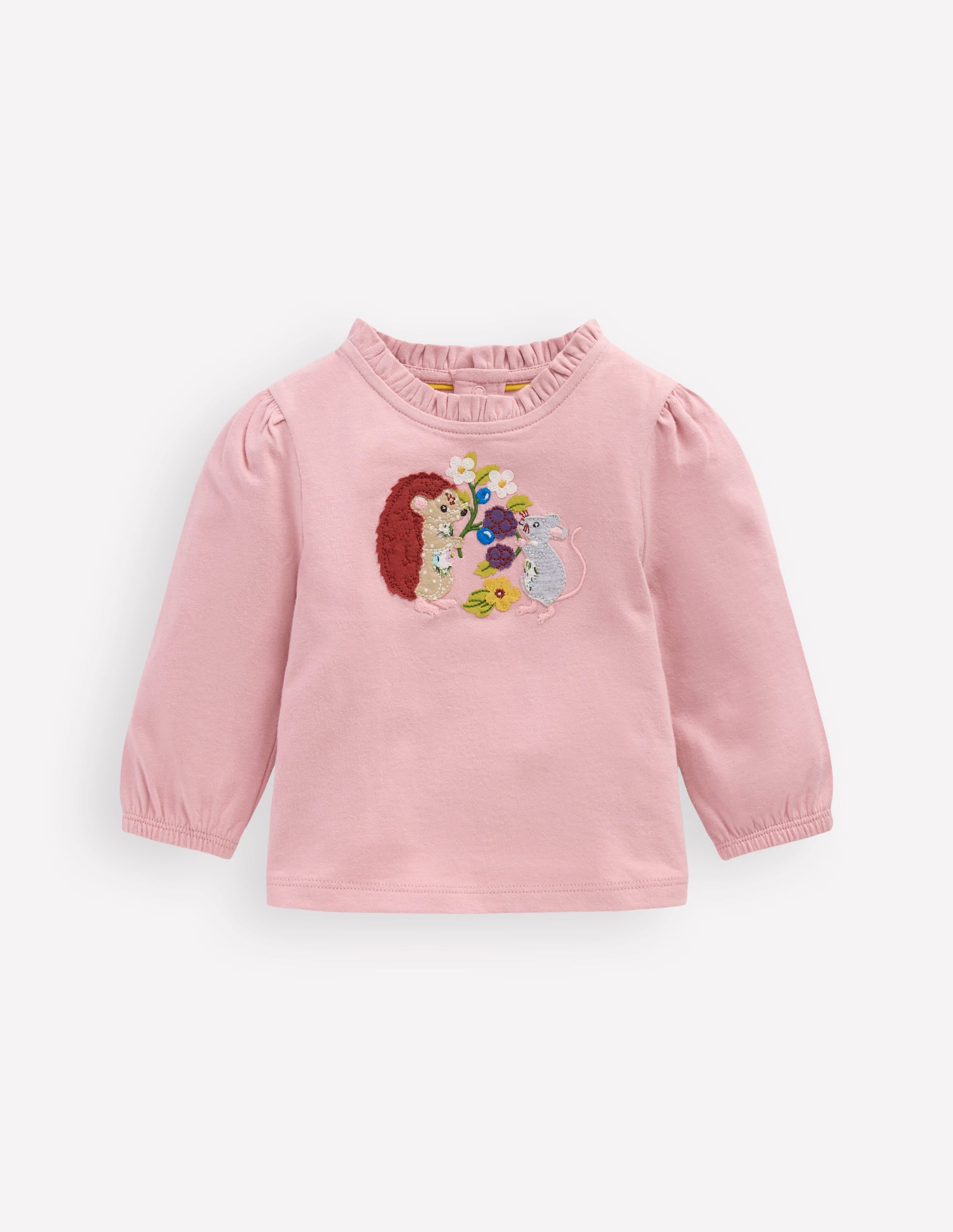 Appliqué T-shirt-Vintage Pink Seasonal Animals - Image 1