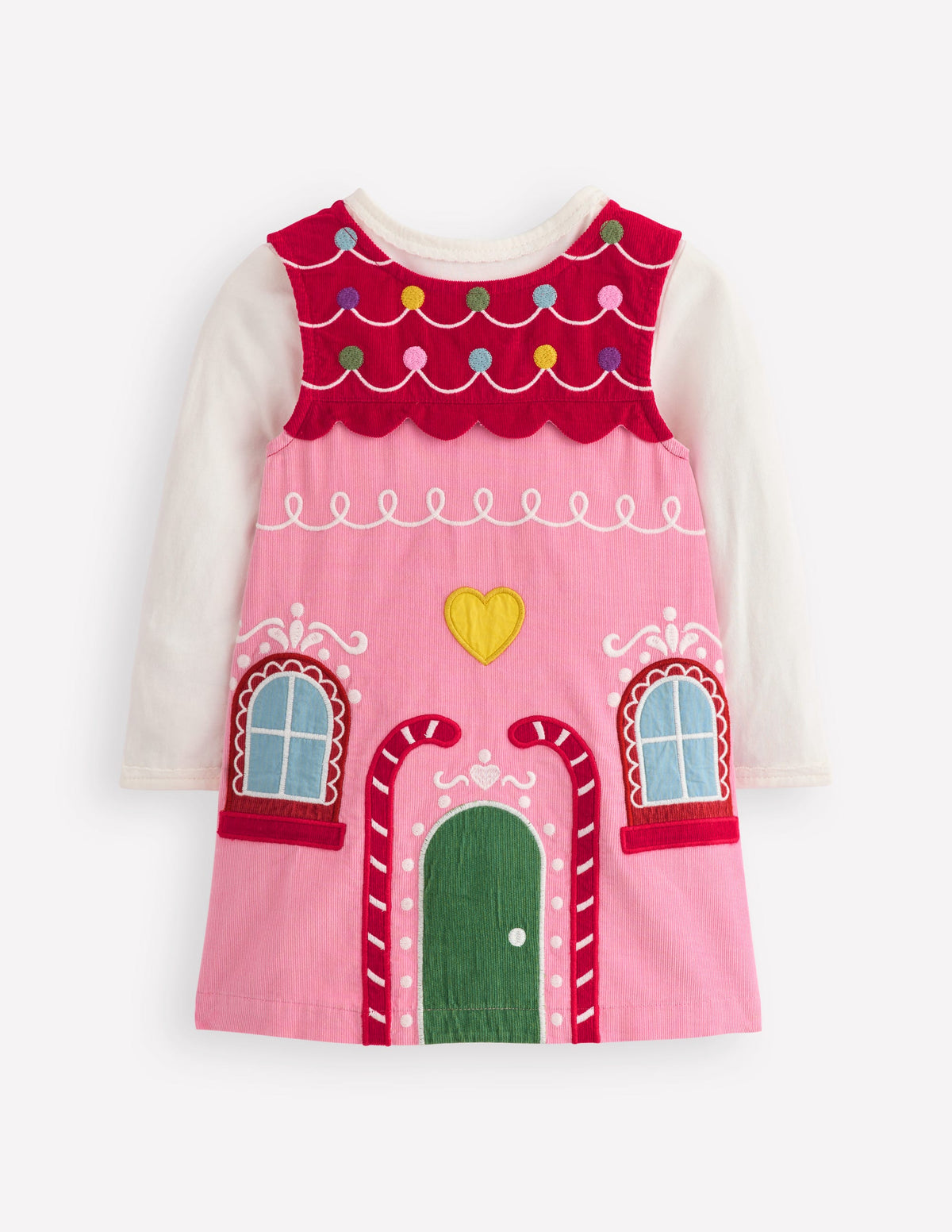 Novelty Cord Dress Set-Gingerbread House - Image 1
