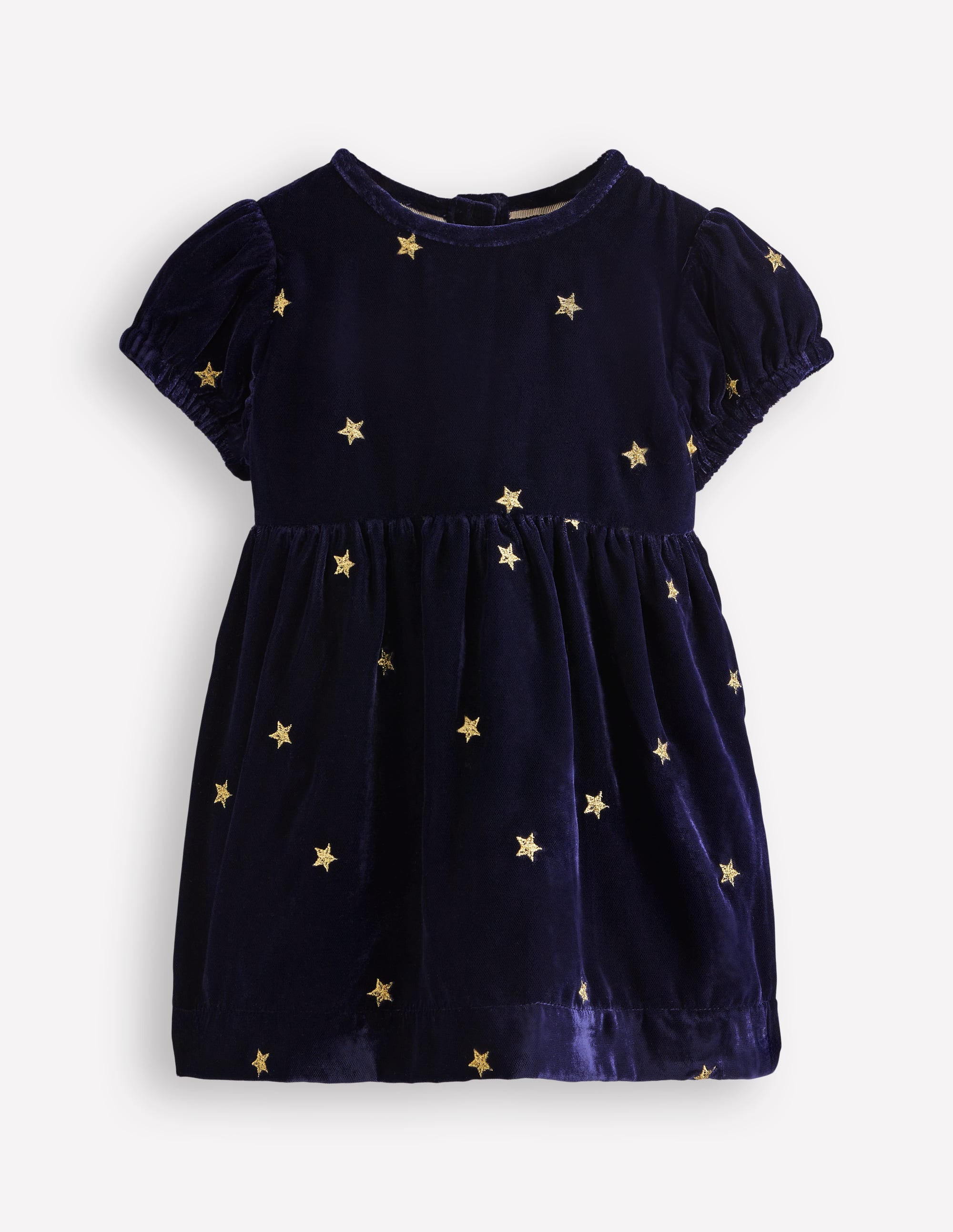 Velvet Party Dress-Navy Stars - Image 1