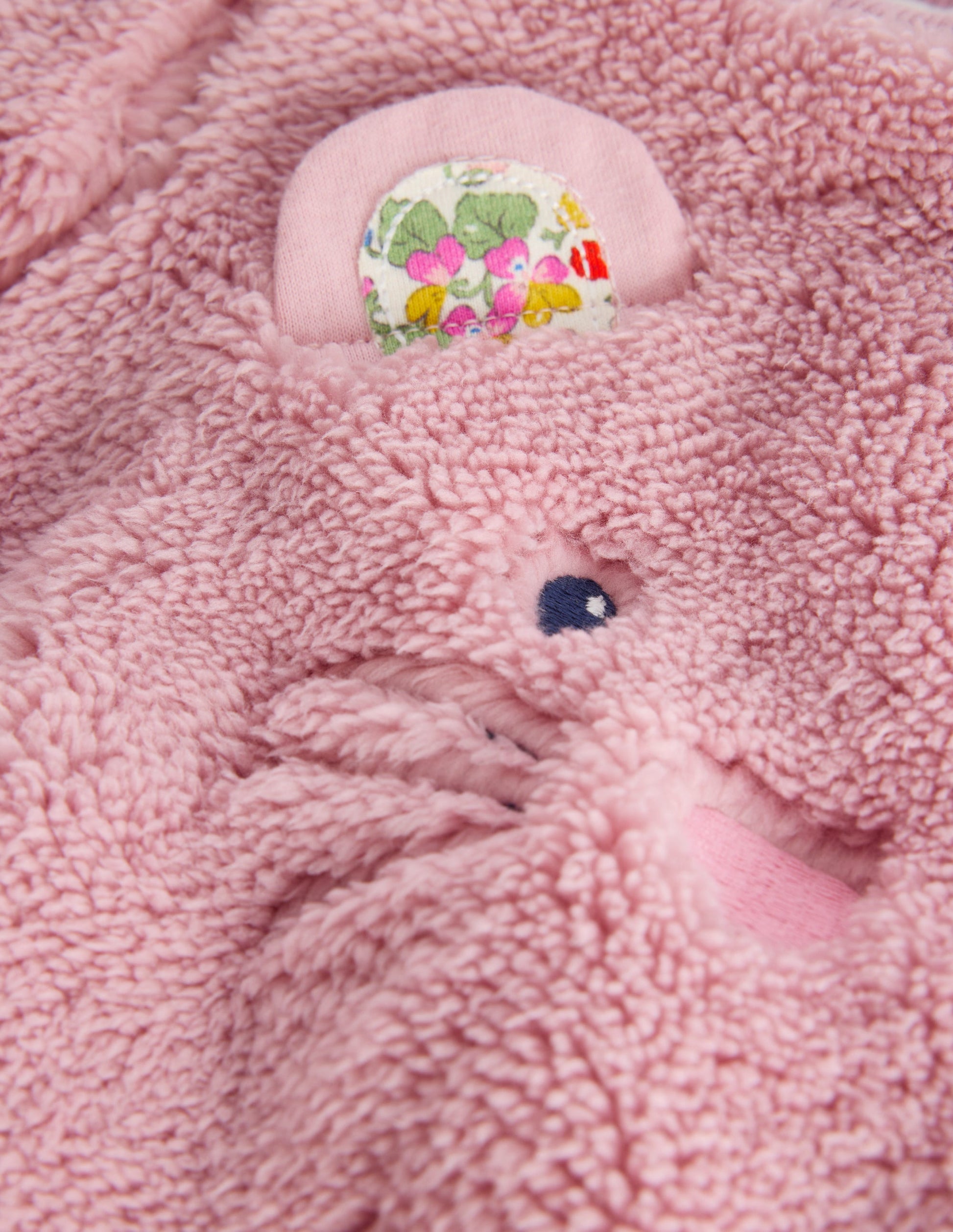 Novelty Borg Sweatshirt Set-Pink Mouse-3