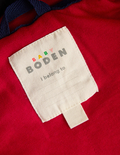 Boys Borg Duffle Coat-Navy Gingham-4