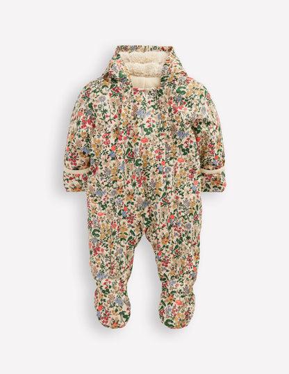 Girls Snowsuit-Multi Flower Meadow-1