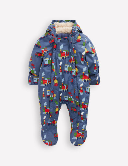 Boys Snowsuit-Blue Trains-1