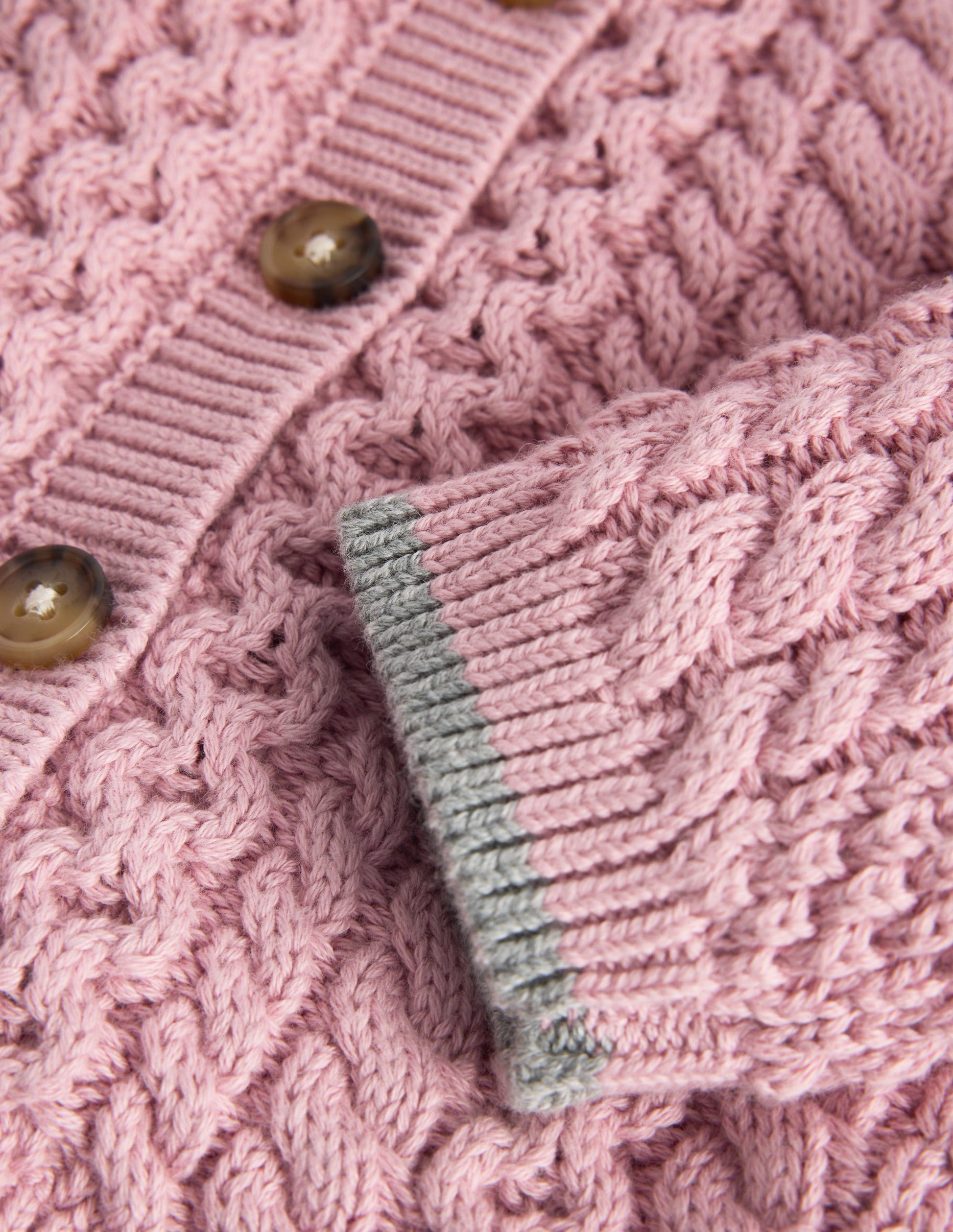 Cable Knitted Play Set-Vintage Pink-3