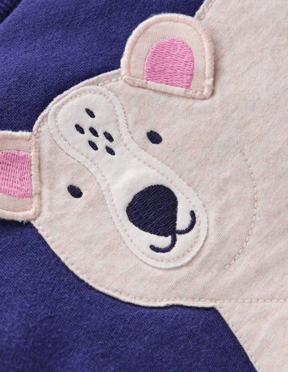 Boys Appliqué Sweatshirt-Navy Polar Bear-3