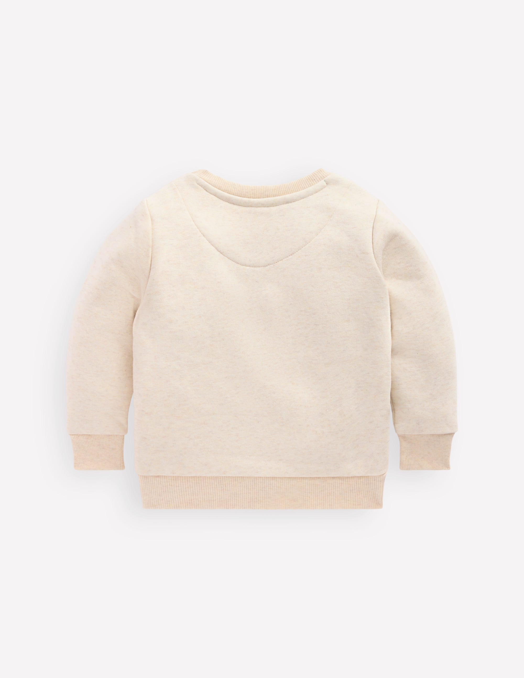 Boys Appliqué Sweatshirt-Oatmeal Marl Dinosaur - Image 2