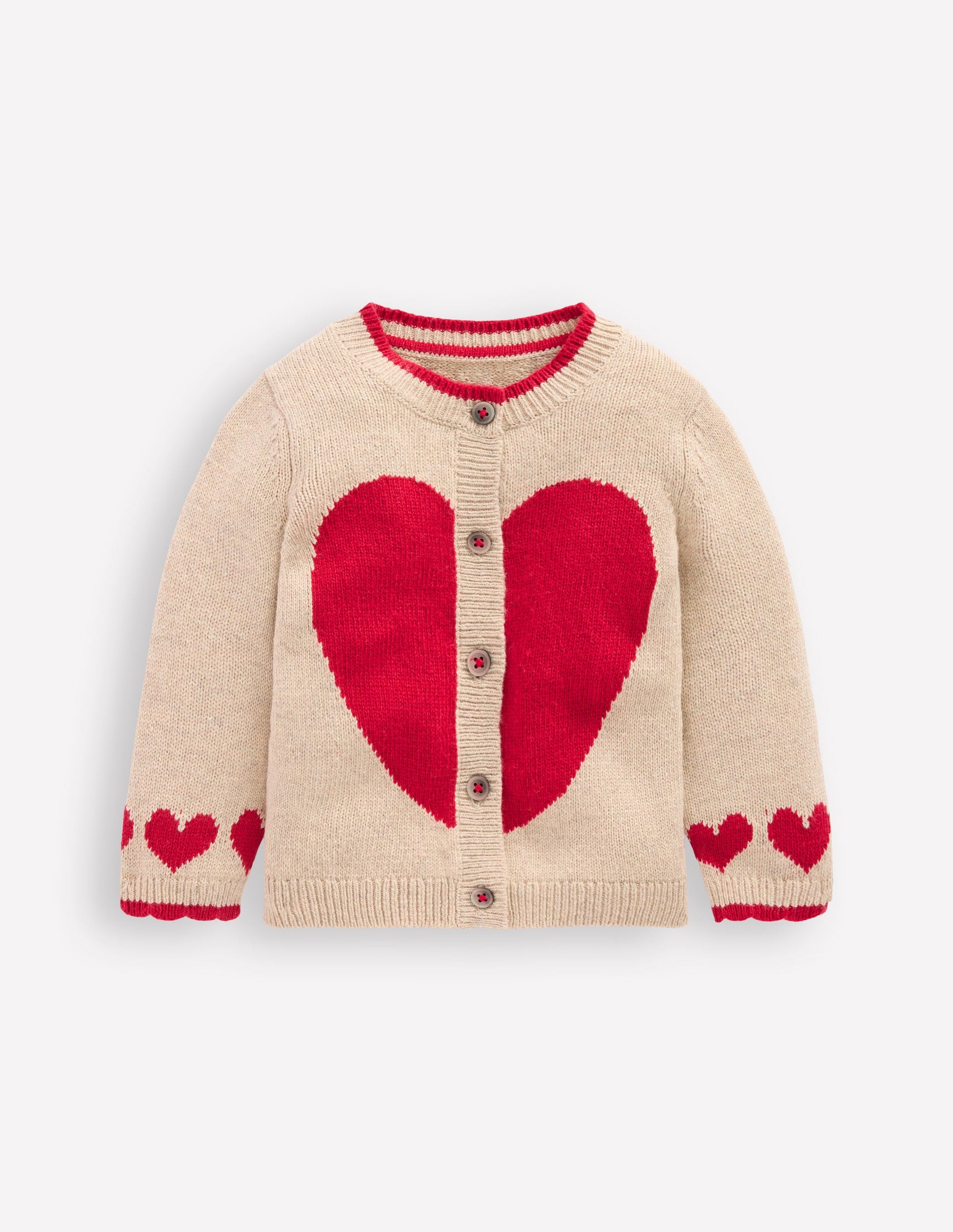Logo Cardigan-Chinchilla Melange Heart-1