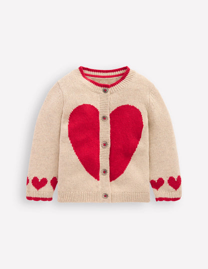 Logo Cardigan-Chinchilla Melange Heart-1