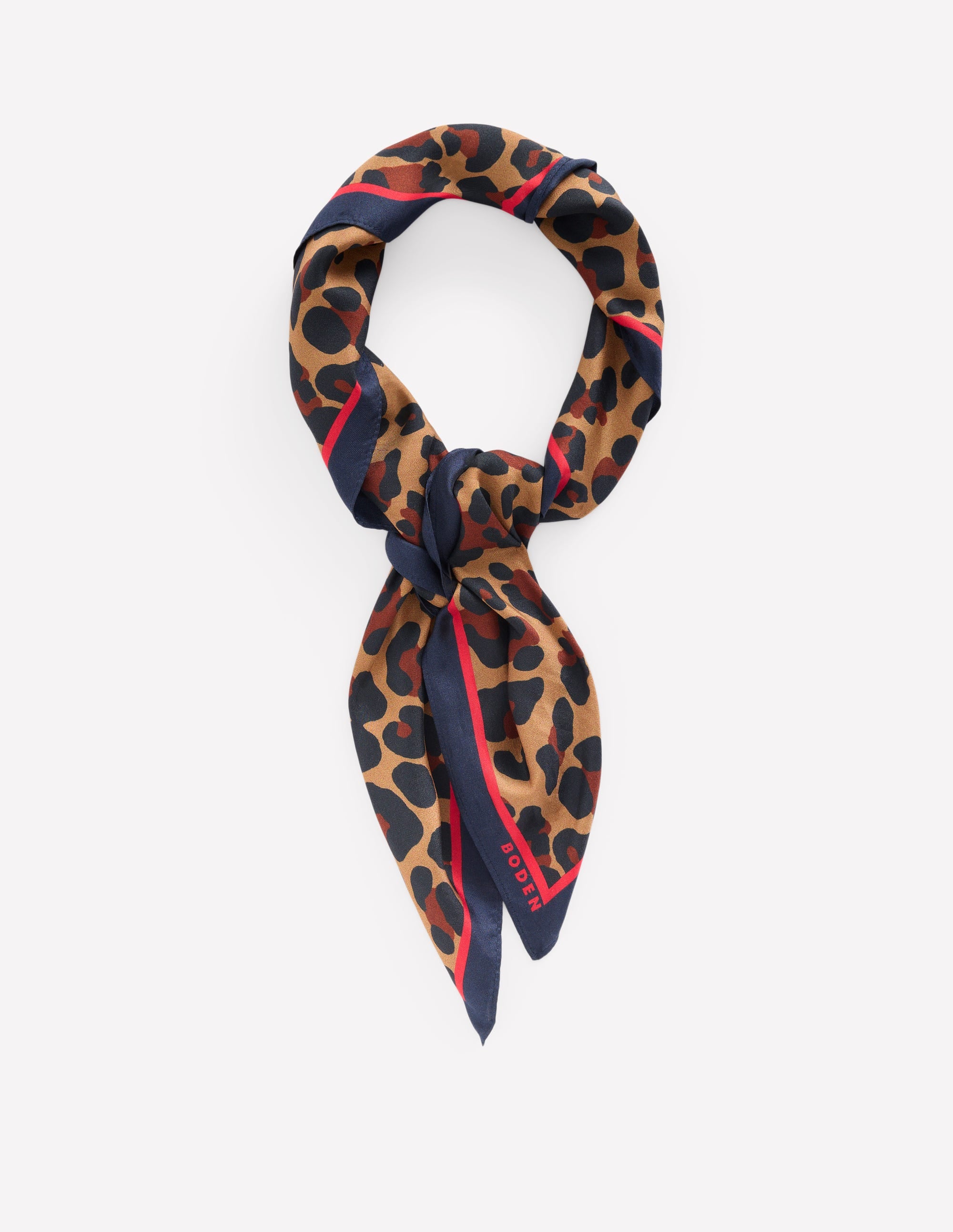 Elisabeth Silk Square Scarf-Multi, Cheetah Pop - Image 1