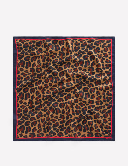 Silk Square Scarf-Multi, Cheetah Pop-4