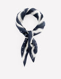 Elisabeth Silk Square Scarf-Navy