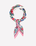 Elisabeth Silk Square Scarf-Multi, Ornamental Lattice