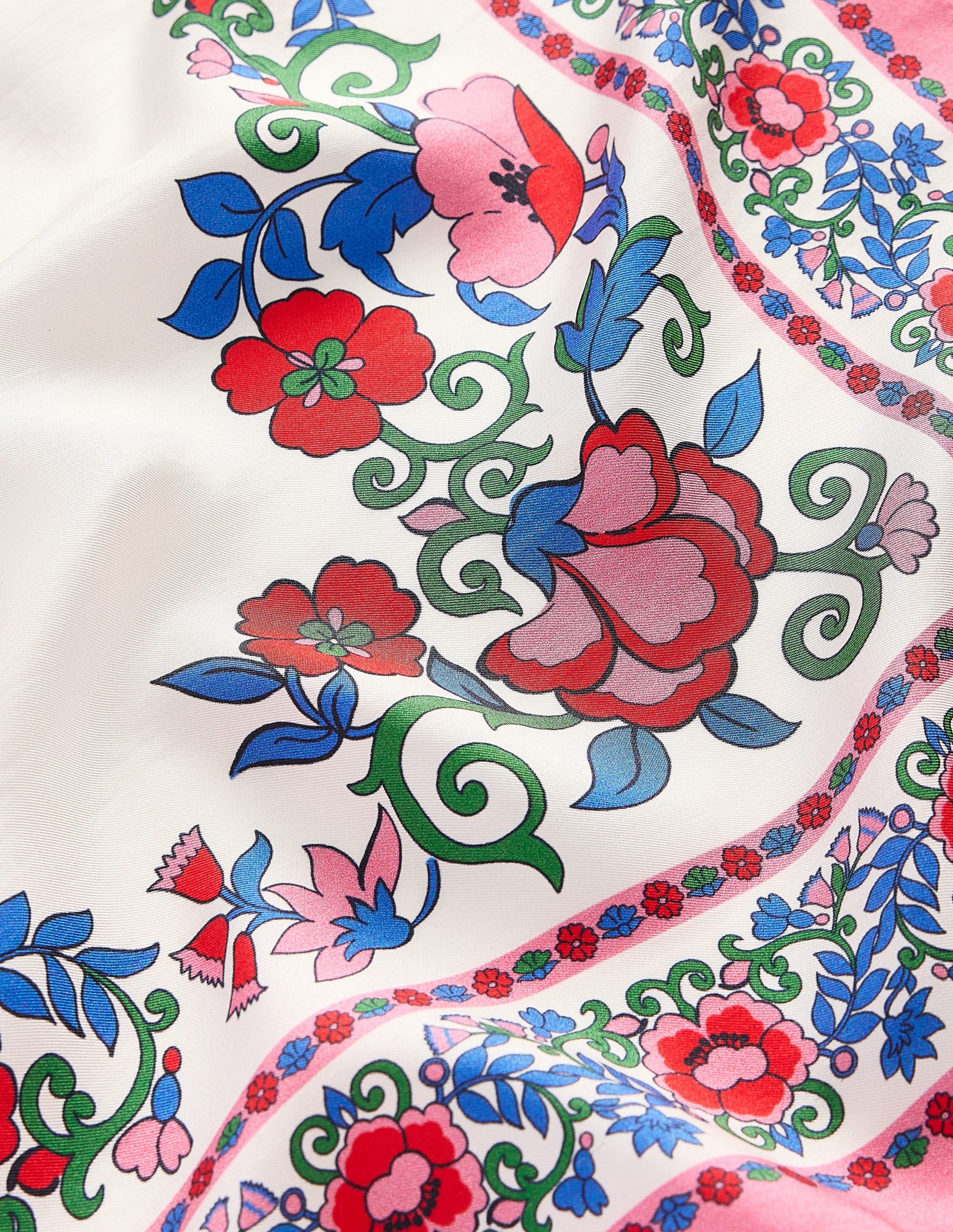 Silk Square Scarf-Multi, Ornamental Lattice-4