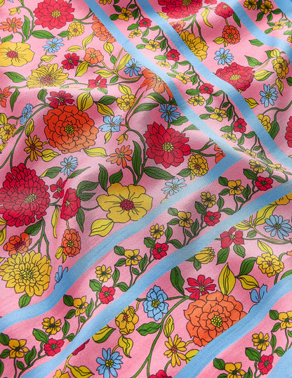 Silk Square Scarf-Multi, Dahlia Trail Scarf-4