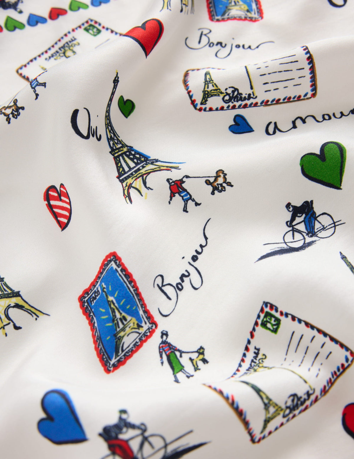 Elisabeth Silk Square Scarf-Postcard - Image 3