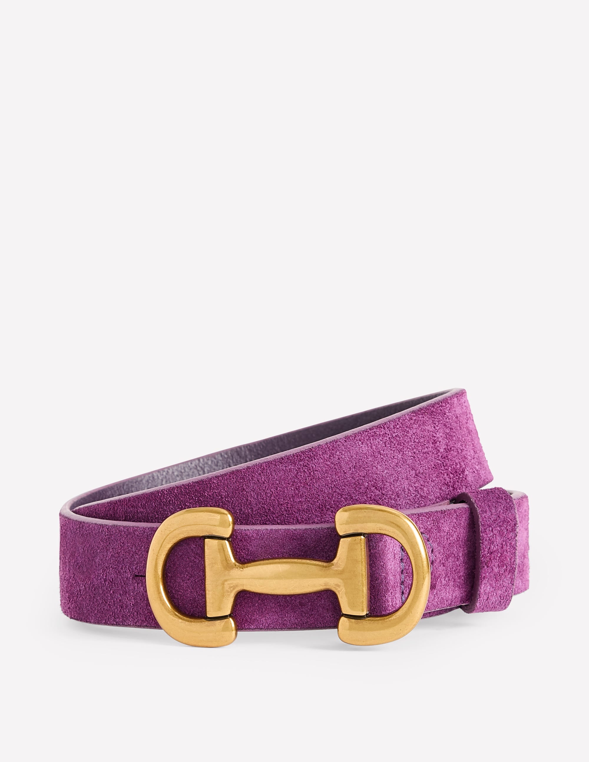 Iris Snaffle-Trim Leather Belt-Regal Purple - Image 1
