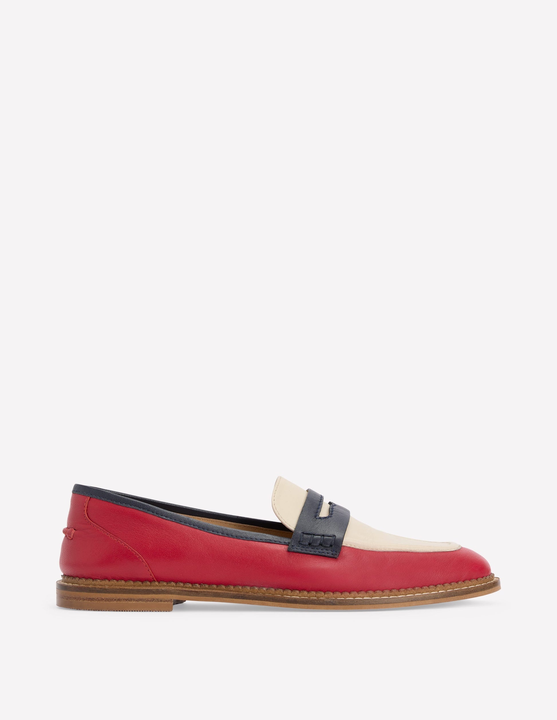 Nya Penny Loafers-Pillarbox Red/Navy-1