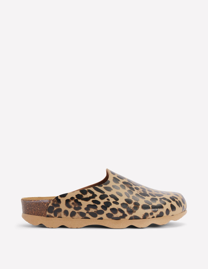 Lyla Colour Block Clogs-Leopard