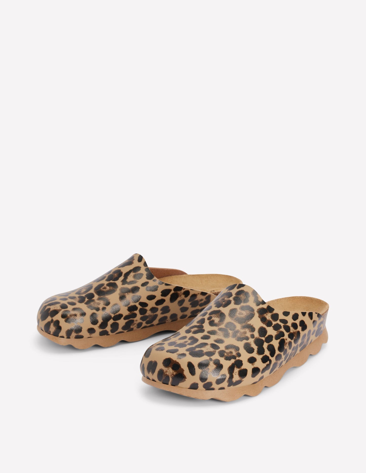 Lyla Colour Block Clogs-Leopard