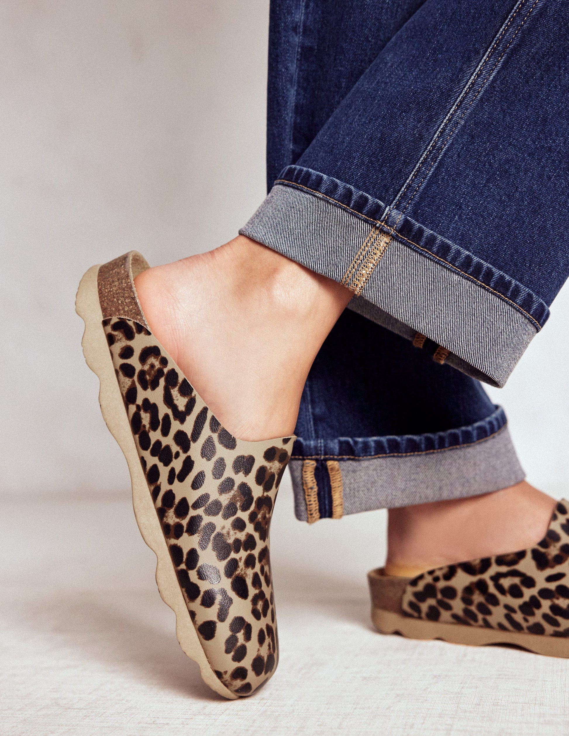 Lyla Colour Block Clogs-Leopard-2