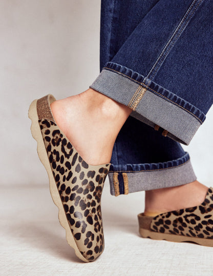Lyla Colour Block Clogs-Leopard-2
