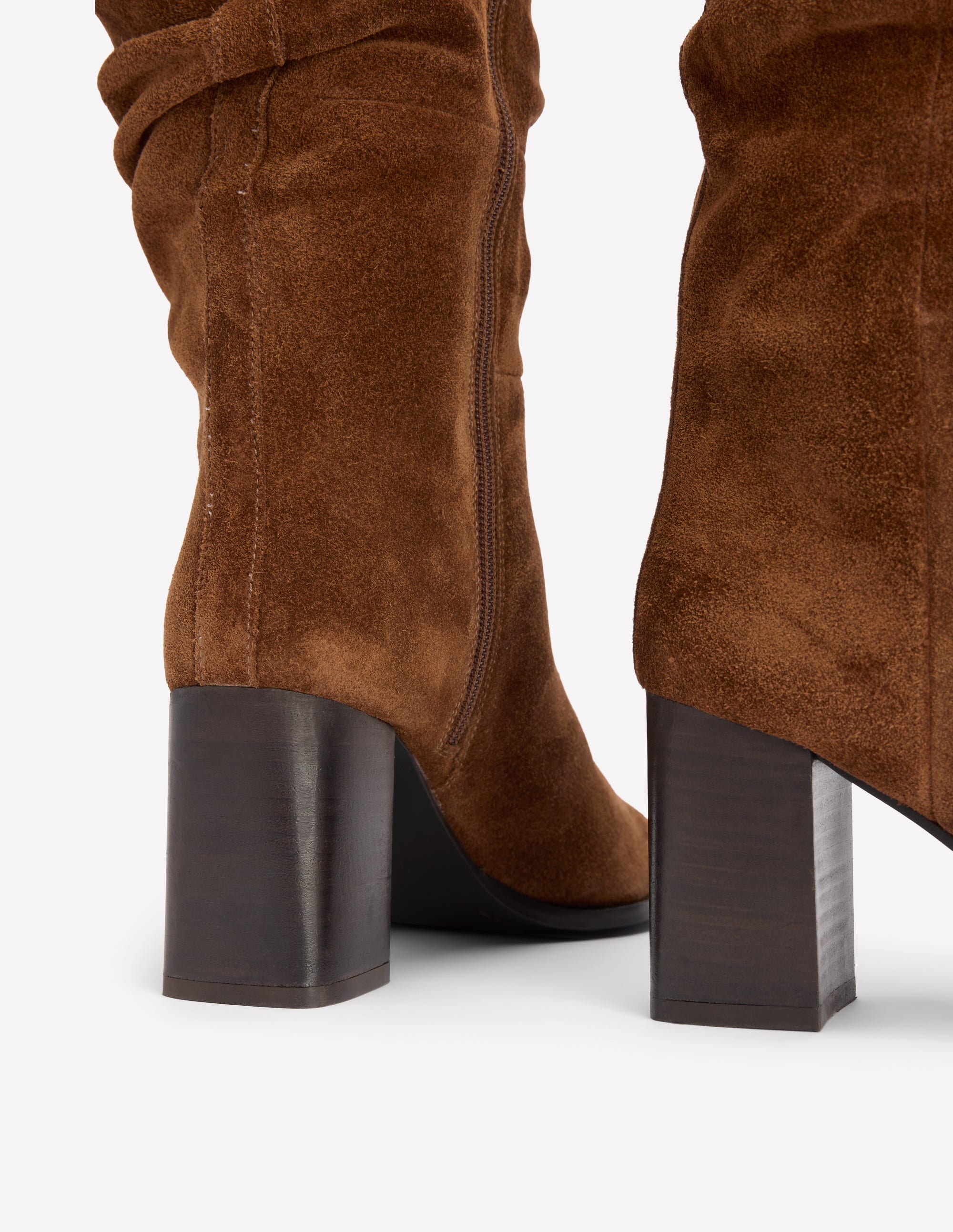Vera Block Heel Point Boots-Tan - Image 4