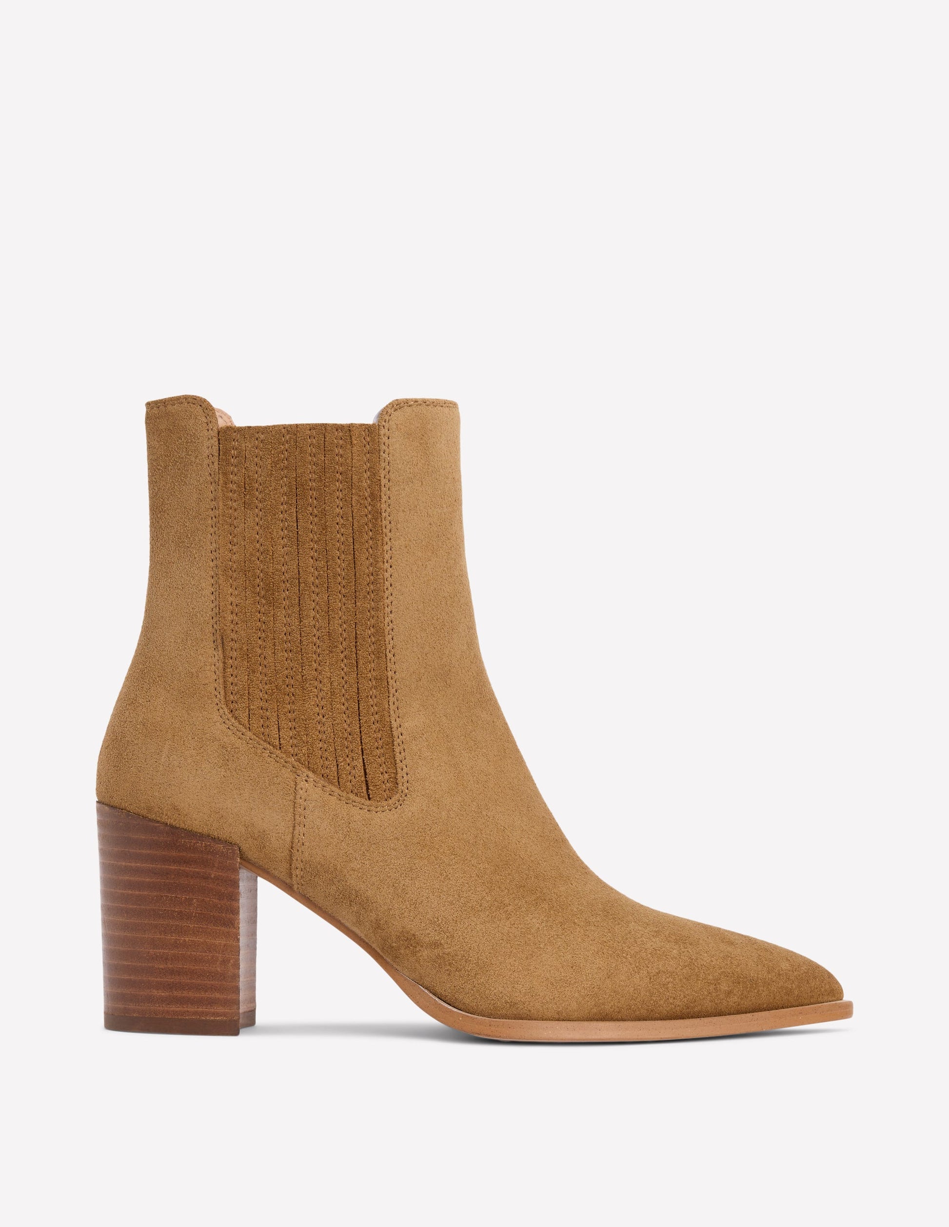 Point Casual Ankle Boots-Caramel-1