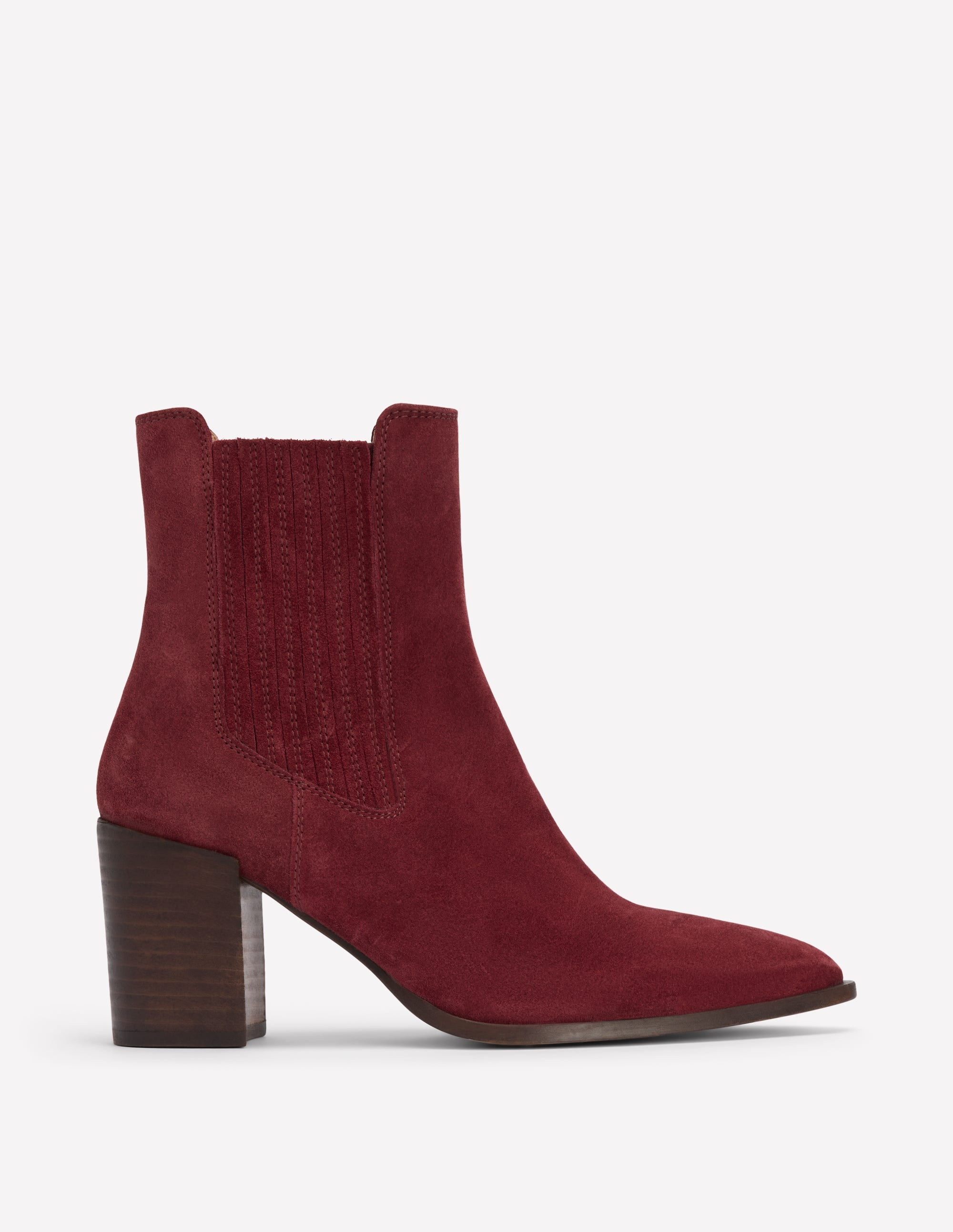 Point Casual Ankle Boots-Oxblood - Image 1