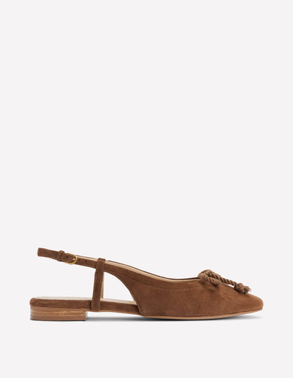 Easy Slingback Flats-Raw Umber-1